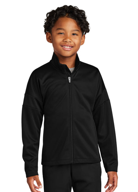 Sport-Tek® Youth Travel Full-Zip Jacket YST800 - Black/ Black | Sport-Tek